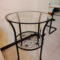 Tavolino in ferro battuto/vetro ikea