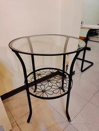 Tavolino in ferro battuto/vetro ikea