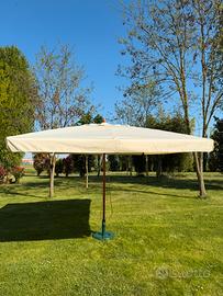 Ombrellone da giardino cm 400x300 con base inclusa