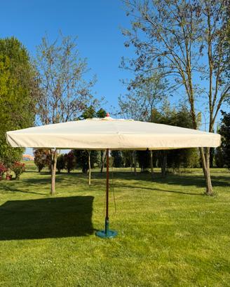 Ombrellone da giardino cm 400x300 con base inclusa