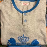 Pigiama Uomo Blue Fashion, taglia XL, grigio/azzur