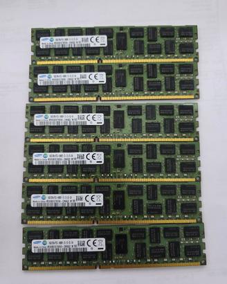 6x Moduli RAM Samsung 16GB DDR3 ECC Server
