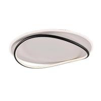 Plafoniera Moderna Cairns Plastica Nero-Bianco Led