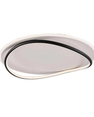 Plafoniera Moderna Cairns Plastica Nero-Bianco Led