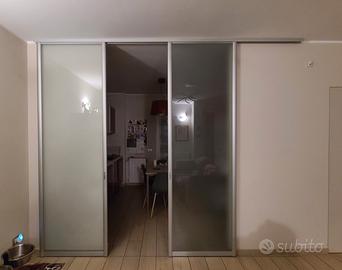 2 Porte muro scorrevoli vetro ZEMMA infrangibile