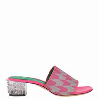 Sandali con tacco, in maglia, rosa, Marni, n.37,5