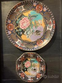Coppia piatti bellezza fine porcellana giapponese