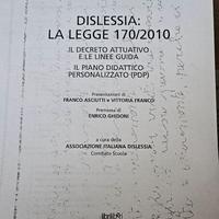 Libro Dislessia la legge 170 del 2010