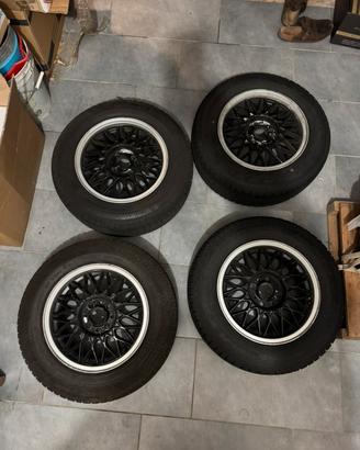 4 Cerchi BBS r14 BMW + 4 pneumatici invernali