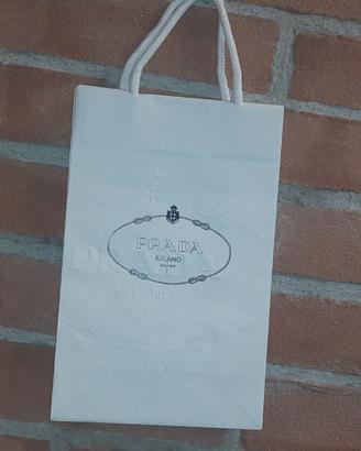 Shopper Prada Originale – Bianca con Logo in Rilie