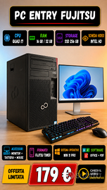 PC Fisso Pc Quadcore i5 16 GB ram SSD 240GB Win1