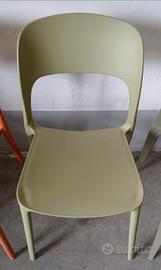 sedie polipropilene verde ma anche in bianco  o gr