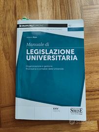 Libro Manuale di legislazione universitaria