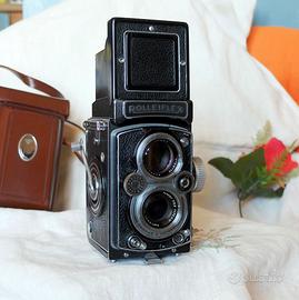Rolleiflex 3,5 B - Tessar 75/3,5 con custodia.