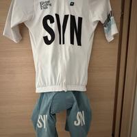 Completo donna Ciclismo Syn bianco/azzurro