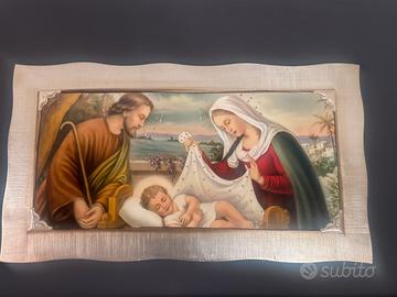 Quadro sacra famiglia Gesù Giuseppe Maria