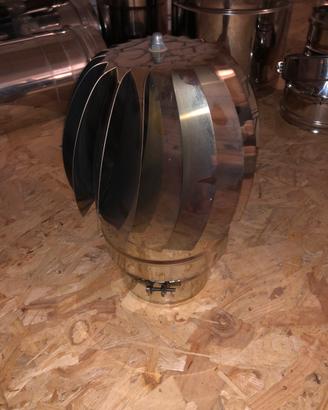 comignolo eolico acciaio inox 100