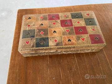 Cofanetto  carte da gioco vintage