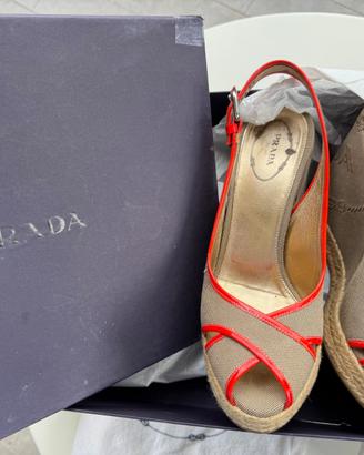 PRADA Sandali con zeppa