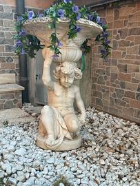 Statua da giardino con base