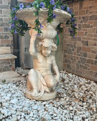 Statua da giardino con base