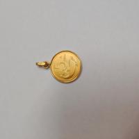 Medaglia moneta 5 Lire 1954 oro