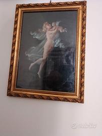 OLIO su' CARTONCINO, Antico inizio 900 -Donnina co