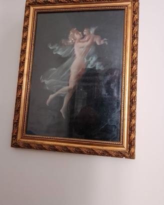 OLIO su' CARTONCINO, Antico inizio 900 -Donnina co