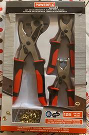 Set pinze per fori bottoni e occhielli