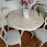 TAVOLO TONDO SHABBY ALLUNGABILE 