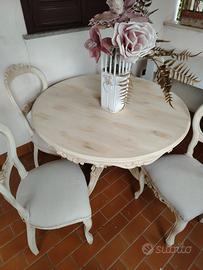 TAVOLO TONDO SHABBY ALLUNGABILE 