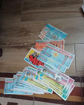 Biglietti lotteria Italia anni 90