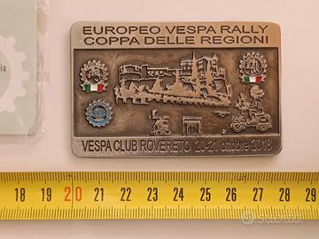 Placca ricordo Europeo Vespa Rally 2018