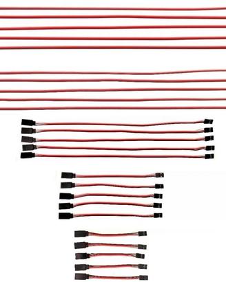 25 Pezzi Cavi Prolunga Servo JR/Futaba 3 Pin RC
