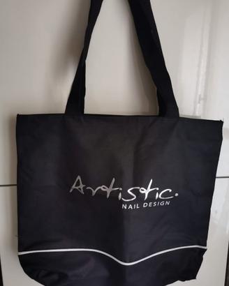 Shopping bag/borsa da spiaggia in tela nera