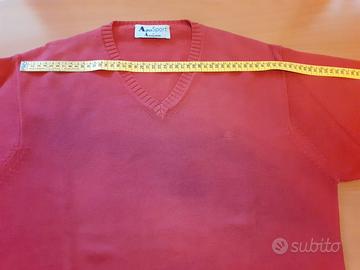 Maglione Uomo Cotone rosso