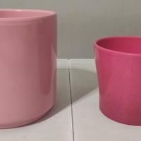 Set 2 vasi tondi in ceramica nuovi
