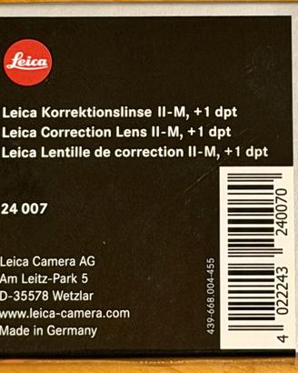 Leica lente correttiva II M +1 Diottria