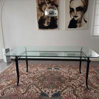 Tavolo da pranzo con piano in vetro ( 190 X 100 )