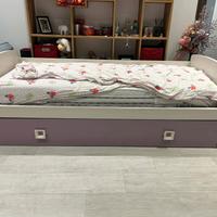 letto singolo con letto estraibile