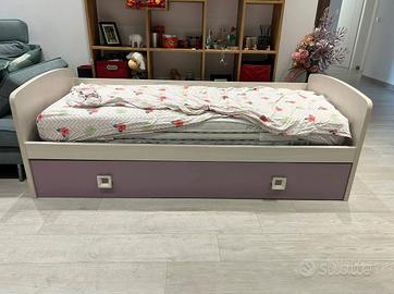 letto singolo con letto estraibile