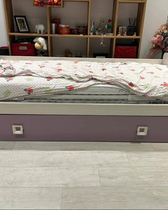 letto singolo con letto estraibile
