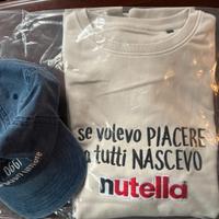 Set felpa Nutella garzata taglia M e cappellino