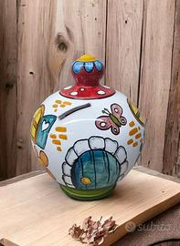 salvadanaio in ceramica vietrese