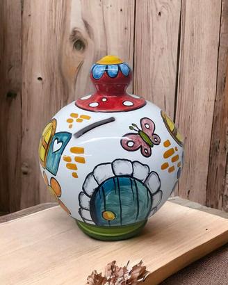 salvadanaio in ceramica vietrese