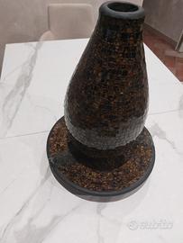 vaso più sottovaso piastrellato 