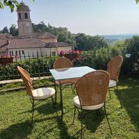Tavolino in ferro e vetro