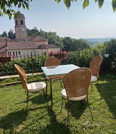 Tavolino in ferro e vetro