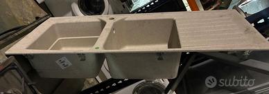 Lavello Cucina 2 Vasche, Gocciolatoio Reversibile,