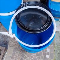 bidone blu 120 LT coperchio con guarnizione 